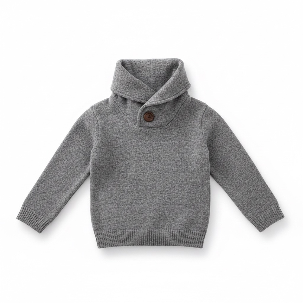 🧶 Jumping Beans Heathered Gray Cowl Neck Sweater - Toddler 2T ✨